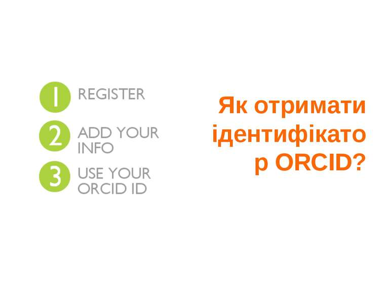 Як отримати ідентифікатор ORCID?
