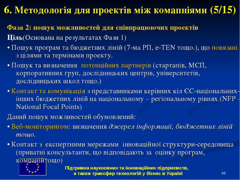 * 6. Методологія для проектів між комапніями (5/15) Фаза 2: пошук можливостей...