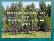 Маленький хижак живе у нас в країні, Дістане гризуна у будь – якій щілині.