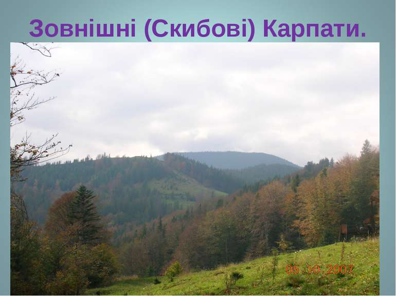 Зовнішні (Скибові) Карпати.