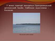 У межах території знаходиться Причорноморський артезіанський басейн. Найбільш...