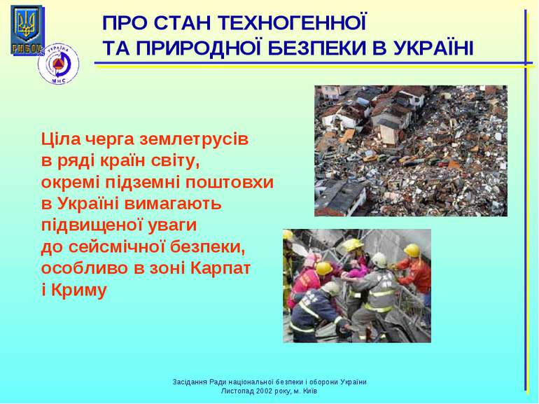 Ціла черга землетрусів в ряді країн світу, окремі підземні поштовхи в Україні...