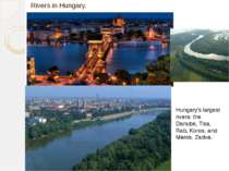 Rivers in Hungary. Hungary's largest rivers: the Danube, Tisa, Rab, Koros, an...
