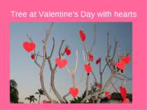 Tree at Valentine's Day with hearts