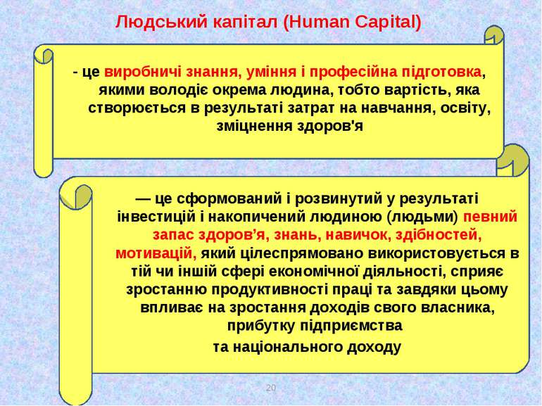 Людський капітал (Human Capital) - це виробничі знання, уміння і професійна п...