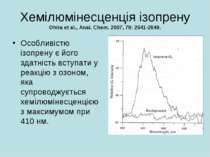 Хемілюмінесценція ізопрену Ohira et al., Anal. Chem. 2007, 79: 2641-2649. Осо...