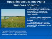 Придніпровська височина Київська область В її східній частині виділяється сво...