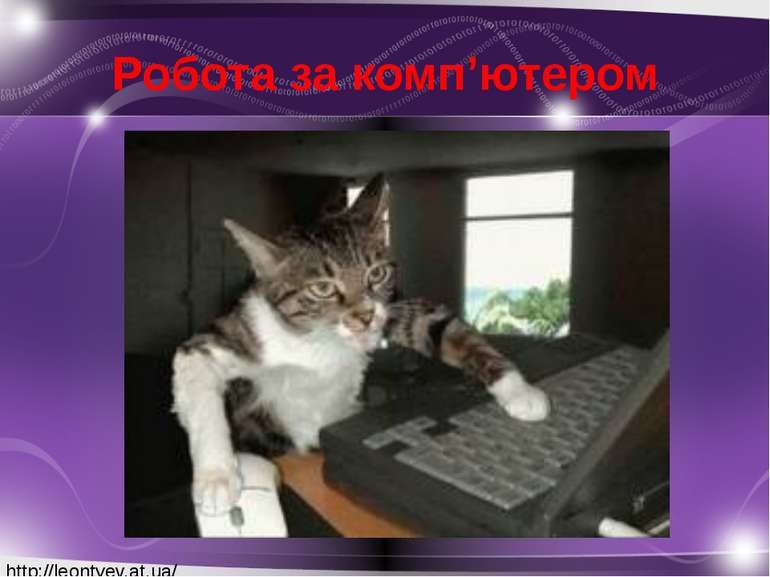Робота за комп’ютером http://leontyev.at.ua/
