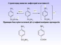Стрептоцид виявляє амфотерні властивості: Принцип бактеріостатичної дії сульф...
