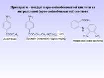Препарати – похідні пара-амінобензоатної кислоти та антранілової (орто-аміноб...