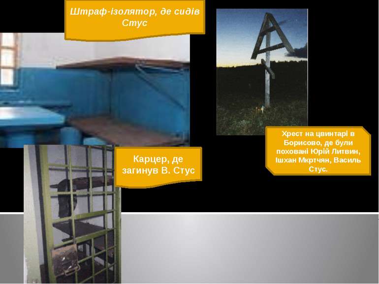 Штраф-ізолятор, де сидів Стус Хрест на цвинтарі в Борисово, де були поховані ...