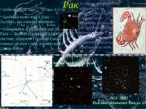Рак Найяскравіша зоря — β Рака 3,53 m. Арабська назва зорі α Рака — Акубенс, ...