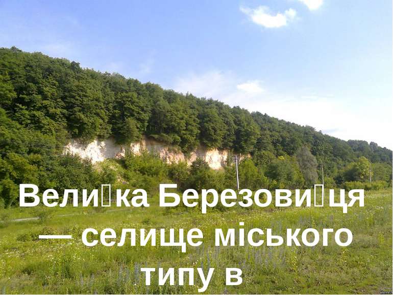 Вели ка Березови ця — селище міського типу в Тернопільській області