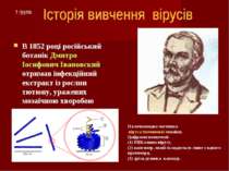 В 1852 році російський ботанік Дмитро Іосифович Івановский отримав інфекційни...