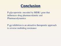 P-glycoprotein encoded by MDR1 gene that influences drug pharmacokinetic and ...