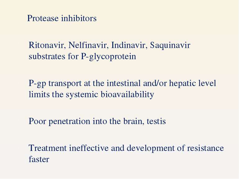 Protease inhibitors Ritonavir, Nelfinavir, Indinavir, Saquinavir substrates f...