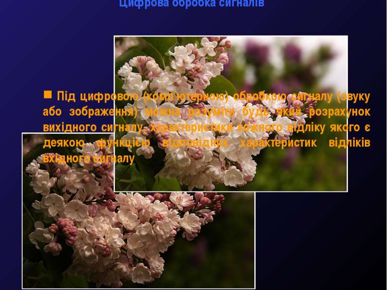 Цифрова обробка сигналів М.Кононов © 2009 E-mail: mvk@univ.kiev.ua * Під цифр...