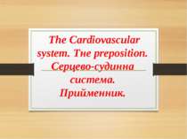The Cardiovascular system. Тне рreposition. Серцево-судинна система. Прийменник.