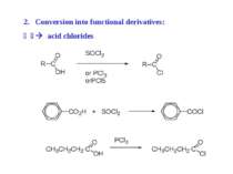 Conversion into functional derivatives: acid chlorides