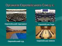 Європейський парламент Європейський суд Європейська Рада Європейська комісія