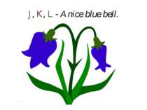 J, K, L - A nice blue bell.