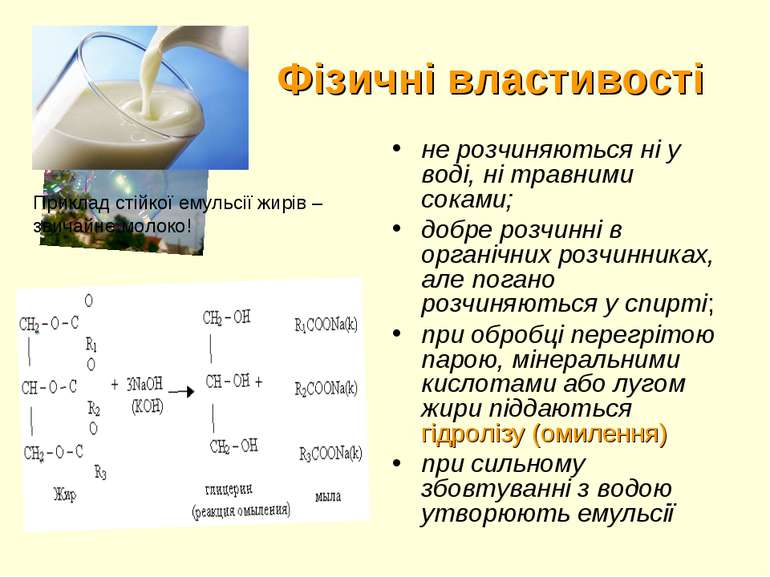 Фізичні властивості не розчиняються ні у воді, ні травними соками; добре розч...