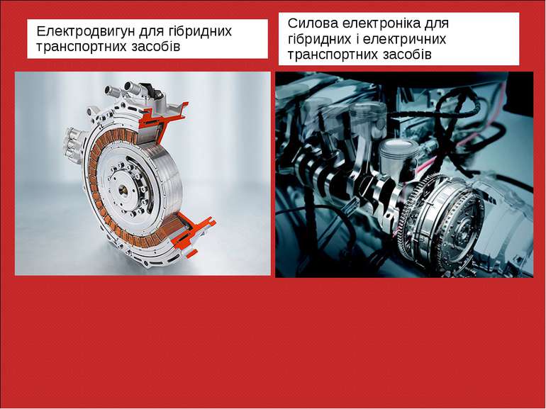 Електродвигун для гібридних транспортних засобів Силова електроніка для гібри...