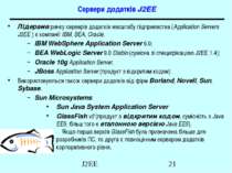 Cервери додатків J2EE Лідерами ринку серверів додатків масштабу підприємства ...