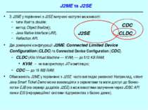 J2ME та J2SE З J2ME у порівнянні з J2SE вилучені наступні можливості: типи fl...