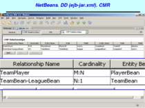 NetBeans. DD (ejb-jar.xml). CMR J2EE