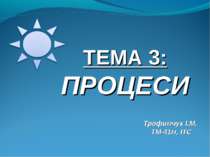 ТЕМА 3: ПРОЦЕСИ Трофимчук І.М. ТМ-41м, ІТС