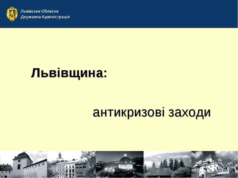 Львівщина: антикризові заходи