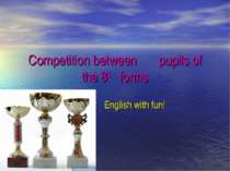 Competition between pupils of the 8th forms English with fun!
