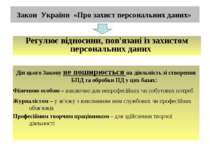 Закон України «Про захист персональних даних» Дія цього Закону не поширюється...