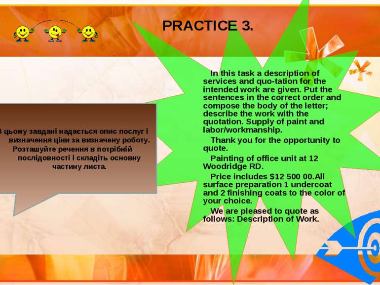 PRACTICE 3. In this task a description of services and quo tation for the int...
