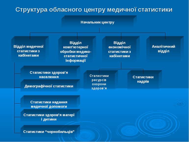 Структура обласного центру медичної статистики