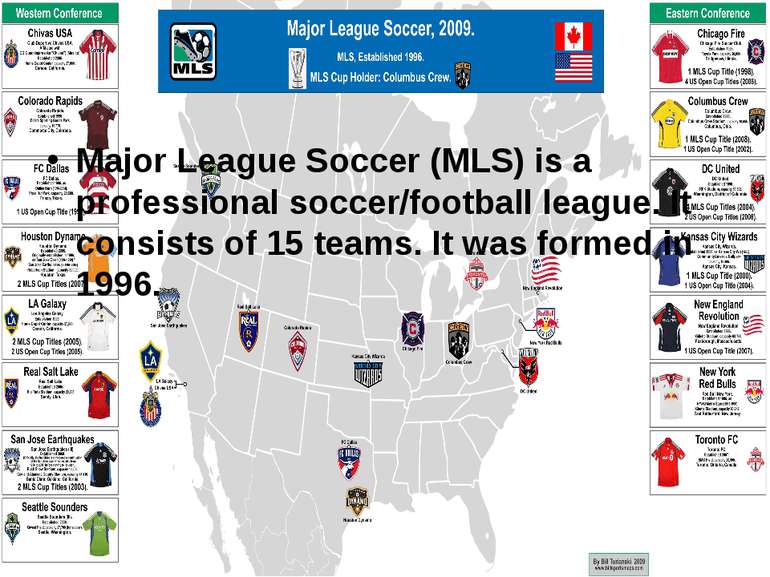 Major League Soccer (MLS) is a professional soccer/football league. It consis...