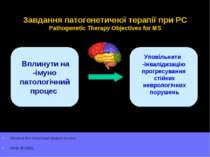 Завдання патогенетичної терапії при РС Pathogenetic Therapy Objectives for MS...