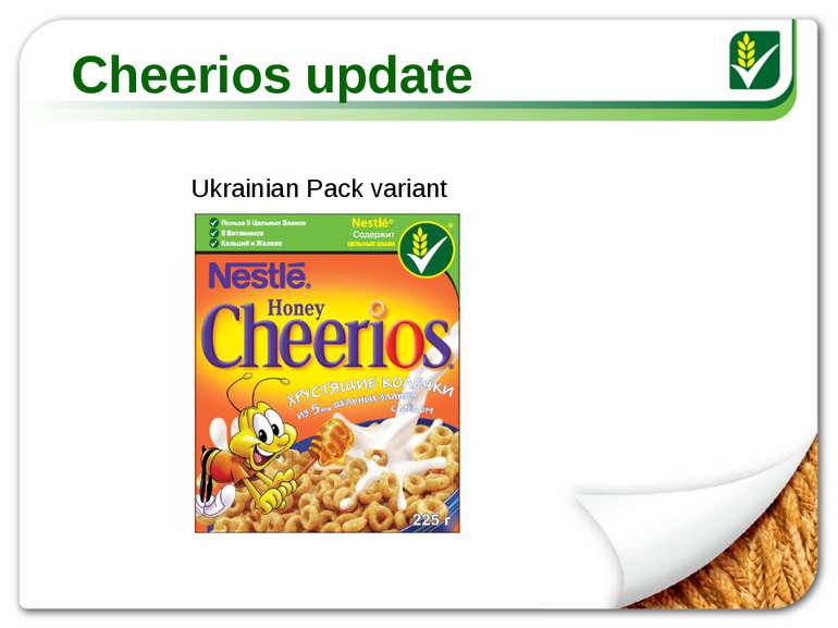 Cheerios update Ukrainian Pack variant