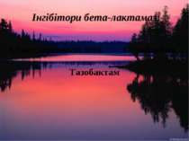 Інгібітори бета-лактамаз   Клавуланова кислота Сульбактам Тазобактам  