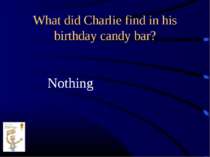 What did Charlie find in his birthday candy bar? Nothing
