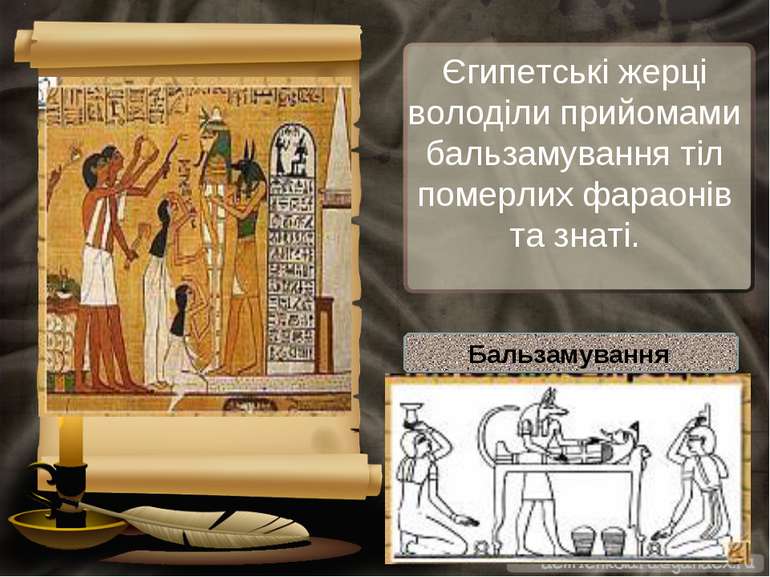 Єгипетські жерці володіли прийомами бальзамування тіл померлих фараонів та зн...