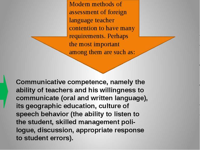 Modern methods of assessment of foreign language teacher contention to have m...