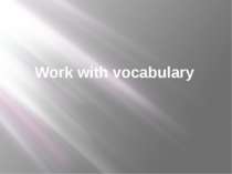 Work with vocabulary