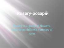 Rosary-розарій Rosary is a group of flowers, made from different varieties of...