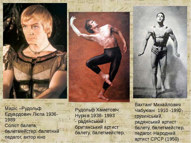 Маріс –Рудольф Едуардович Лієпа 1936-1989 Соліст балета, балетмейстер, балетн...