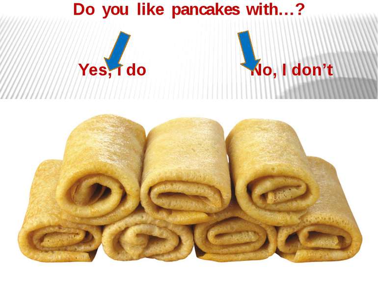 Do you like pancakes with…? Yes, I do No, I don’t
