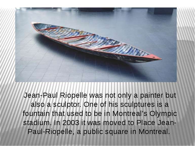 Jean-Paul Riopelle was not only a painter but also a sculptor. One of his scu...