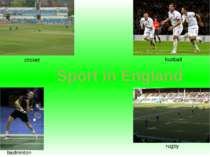 cricket football rugby badminton Sport in England