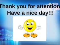 Thank you for attention! Have a nice day!!!